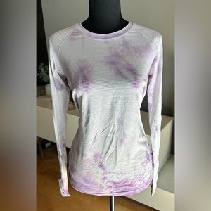 Lululemon Swiftly Long Sleeve Purple Marble Dye 8